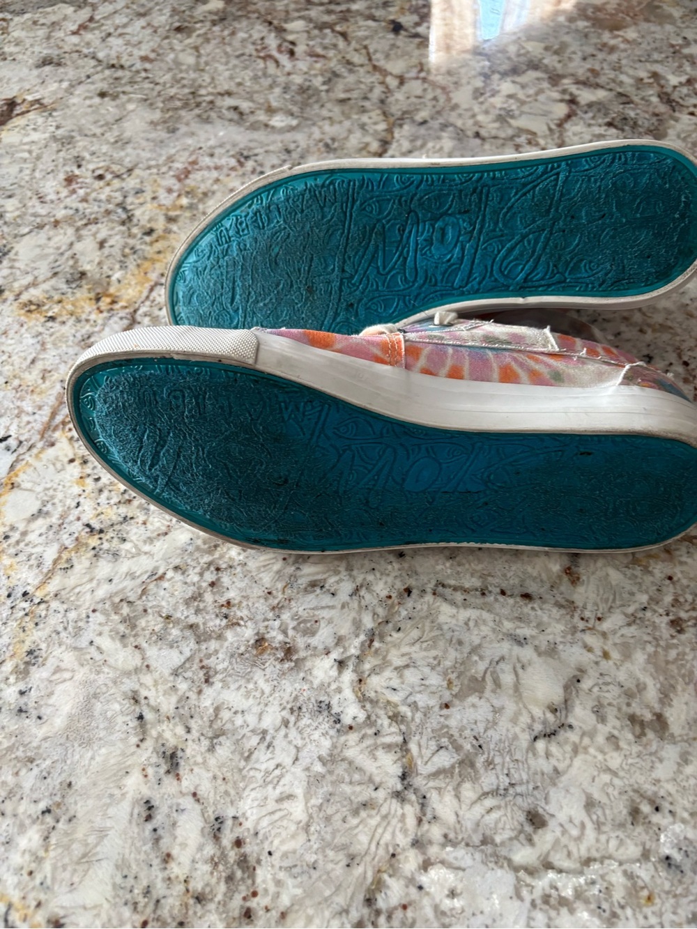 Blowfish Tie-Dye Canvas Sneakers in Pink, Blue & Orange - Picture 4 of 5